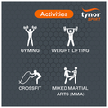 Tynor Wrist Wrap with Thumb Loop Universal Orange & Black thumbnail