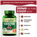 Vlado's Himalayan Organics Coenzyme Q 10 200mg+ with BioPepper Coenzyme Q 10 Supplement Vegetarian Capsule thumbnail