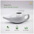 Sarveda Ceramic Jala Neti Pot for Nasal Cleansing White thumbnail