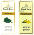 Khadi Pure Combo Pack of Basil Oil & Ylang Ylang Oil (15ml Each) thumbnail