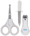 Vega VBGA3-07 Baby & Mom Nail Scissors, Clipper & Filer Set| BPA Free | Nail Kit for Babies - Groom Tiny Nails and Fingers |Suitable for 0+ Month Babies thumbnail