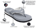 Doctor Extra Soft Orthopaedic Diabetic Pregnancy Comfort Flat Flipflops Slippers For Women 4UK Grey White thumbnail