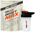 Fuel One Whey Max, Whey Protein Concentrate & Whey Protein Isolate Powder Chocolate with Shaker thumbnail
