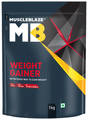 MuscleBlaze Weight Gainer | With Added Digezyme for Muscle Mass | Flavour Kesar Pista Badam thumbnail