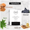 Fab O Naturals Neem Charcoal Anti-Acne Handmade Soap thumbnail