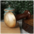 HealthAndYoga FootEase Bronze Kansa Vatki with Wooden Handle thumbnail
