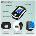 Esspron E20 Portable Breath Analyser with LCD Display Screen Black thumbnail