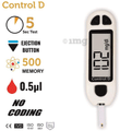 Haiden CDW10 Control D Blood Glucose Monitoring System with Lancet (10) & Strip (10) White thumbnail