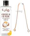 Coco Crush Ayurvedic Oil for Oil Pulling with Cold-pressed Coconut Oil & Orange Oil with Copper Tongue Cleaner thumbnail