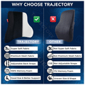 Trajectory Back Support for Chair & Car Seat, Orthopedic Lumbar Support Memory Foam Backrest Cushion - Designed for Back Pain Relief Black thumbnail