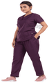 Agarwals Unisex Wine V-Neck Scrub Suit Top and Bottom Uniform Unit Small thumbnail