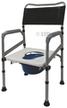 Vissco Comfort Steel Folding Commode Chair without Castors 0996A Universal Silver thumbnail