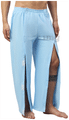 Haxor LWR5126 Fleece Unisex Post Surgery Recovery Velcro Open Tearaway Trouser for Quick Access for Post-Op Care Light Blue XL thumbnail