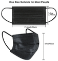 C Cure 3 Ply Anti Pollution Disposable Face Mask (10 Each) Black thumbnail
