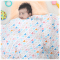 Polka Tots Muslin Cotton Swaddles Mini Hearts & Cupid White thumbnail