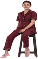 Agarwals Nurse Uniform Softn Comfy Pure Viscose Cotton Maroon Small thumbnail