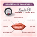Aravi Organic Beetroot Lip Scrub, Shea Cocoa Butter for Chapped & Pigmented Brightening Lips Scrub thumbnail