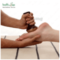 HealthAndYoga FootEase Bronze Kansa Vatki with Wooden Handle thumbnail