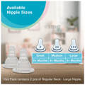 Vega Baby & Mom 9+ Month Baby Nipple Regular Neck Large thumbnail