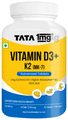 Tata 1mg Vitamin D3+K2 (MK 7 ) Advanced Tablet | for Stronger Bones and Immunity | 600 IU Vitamin D3 + 55 mcg K2 thumbnail