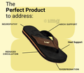 Leaf Ortho Diabetic and Flatfoot Slippers with Extra Cushion for Better Blood Flow Black 9 thumbnail