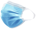 Mowell Blue Disposable 3 Layer with Nose Clip Elastic Earloop Face Mask Blue thumbnail