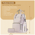 Polka Tots Stylish Multifunctional Rainbow Diaper Bag for Mothers Travel With Pouch Peach thumbnail