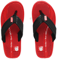 Ortho + Rest M10015 Cool Comfirt for Your Aching Feet Orthopedic Slippers for Men | Anti-Skid Flip Flops with Acupressure Massage Footbed | Extra Soft Red Size 10 thumbnail