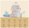 Polka Tots Stylish Multifunctional Rainbow Diaper Bag for Mothers Travel With Pouch Peach thumbnail