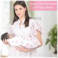 Polka Tots Muslin Cotton Swaddles Rainbow Mist & Hello Baby White thumbnail