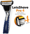 LetsShave Pro 4 Shaving Razor Value Kit thumbnail