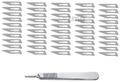 Agarwals Scalpel Handle No-3 with Sai Plus Life Carbon Steel Surgical Scalpel Blades No-11 (50) thumbnail