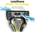 LetsShave Pro 6 Advance Face & Body Shaving Razor Blade Refills for Men thumbnail