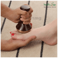 HealthAndYoga FootEase Bronze Kansa Vatki with Wooden Handle thumbnail