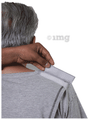 Haxor Men's V Neck Open Back 3/4 Length Sleeve Adaptive Tshirt Grey Medium thumbnail