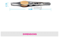 Vega TW 04 Square Tip Tweezer with Rubber Grip thumbnail