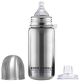 Eddie & Holly 2 in 1 Sipper Bottle for Baby Anti Colic and New Born Baby Premium Stainless Steel, Wide Neck 6+ Months thumbnail