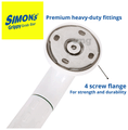 Simon's Grippy Heavy Duty ABS Bathroom and Toilet Grab bar with Anti Slip Finish 50cm Large thumbnail