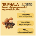 Zaveda Triphala 500mg Veg Capsules Vegicap thumbnail