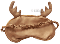 Jenna Fur Sleeping Eye Mask for Insomnia, Meditation, Puffy Eyes and Dark Circles Deer Red thumbnail
