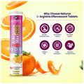 Naturyz L Arginine Effervescent Tablets 2600mg Boost Stamina, Improves Blood Flow & Performance (15 Each) Orange thumbnail