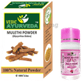 Vedic Ayurveda Combo pack of Mulethi Powder Face Pack & Rose water (60ml) thumbnail