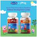 Kiddoze Combo Pack of Multivitamin Lemon & Iron Strawberry Gummies(60 Each) thumbnail