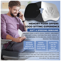 Trajectory Advance Ergonomic Orthopedic Memory Foam Chair Cushions for Sitting for Office Chair & Wheelchair Black thumbnail