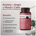 Miduty Anxiety + Anger + Mood + Calm Supplement - KSM-66 Ashwagandha, GABA-Anti Depressant Capsule thumbnail