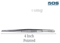 Bos Medicare Surgical Dissecting Pointed Forceps Stainless Steel 4inch thumbnail