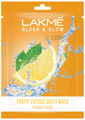 Lakme Blush & Glow Fruity_Licious Sheet Mask Lemon Fresh thumbnail