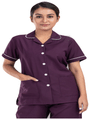 Agarwals Nurse Uniform Softn Comfy Pure Viscose Cotton XXXL Wine thumbnail