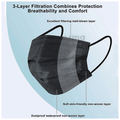 C Cure 3 Ply Anti Pollution Disposable Face Mask (10 Each) Black thumbnail