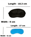 Healthtrek Sleeping Eye Mask with Cooling Gel Insert for Tired Eyes Black thumbnail